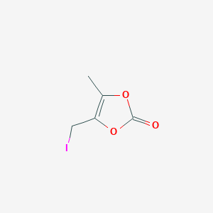 molecular formula C5H5IO3 B1660646 4-(Iodomethyl)-5-methyl-2H-1,3-dioxol-2-one CAS No. 80841-79-8