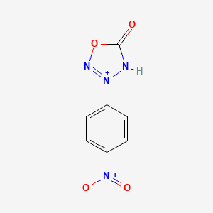 molecular formula C7H5N4O4+ B1660648 3-(4-Nitrophenyl)-4H-oxatriazol-3-ium-5-one CAS No. 80862-32-4