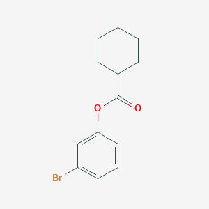 molecular formula C13H15BrO2 B1660653 Cyclohexanecarboxylic acid, 3-bromophenyl ester CAS No. 81066-12-8