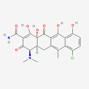 molecular formula C22H21ClN2O7 B1660657 4-Epianhydrochlortetracycline CAS No. 81163-11-3