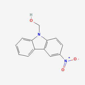 molecular formula C13H10N2O3 B1660669 9H-Carbazole-9-methanol, 3-nitro- CAS No. 81326-64-9