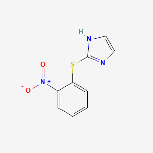 molecular formula C9H7N3O2S B1660671 2-[(2-Nitrophenyl)sulfanyl]-1H-imidazole CAS No. 81382-49-2