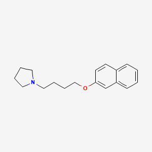 molecular formula C18H23NO B1660691 Pyrrolidine, 1-[4-(2-naphthalenyloxy)butyl]- CAS No. 81975-67-9