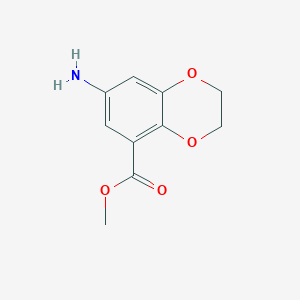molecular formula C10H11NO4 B1660693 Methyl 7-amino-2,3-dihydro-1,4-benzodioxine-5-carboxylate CAS No. 819800-89-0