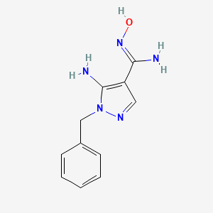 5-amino-1-benzyl-N'-hydroxypyrazole-4-carboximidamide