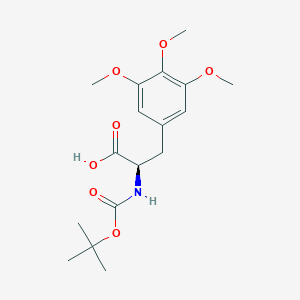 molecular formula C17H25NO7 B1660710 (2R)-2-[(Tert-butoxy)carbonylamino]-3-(3,4,5-trimethoxyphenyl)propanoic acid CAS No. 82317-85-9