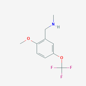 molecular formula C10H12F3NO2 B1660712 1-[2-Methoxy-5-(trifluoromethoxy)phenyl]-N-methylmethanamine CAS No. 823188-86-9