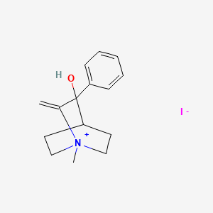molecular formula C15H20INO B1660717 Quinuclidinium, 3-hydroxy-1-methyl-2-methylene-3-phenyl-, iodide CAS No. 82380-38-9