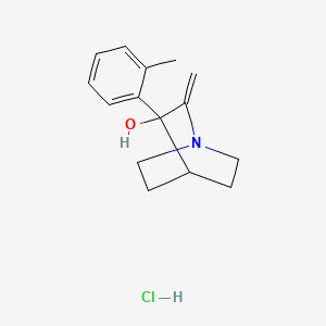molecular formula C15H20ClNO B1660718 2-Methylene-3-(o-tolyl)-3-quinuclidinol hydrochloride CAS No. 82380-39-0