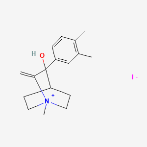 molecular formula C17H24INO B1660719 3-Hydroxy-1-methyl-2-methylene-3-(3,4-xylyl)quinuclidinium iodide CAS No. 82380-46-9