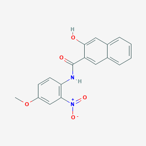 molecular formula C18H14N2O5 B1660722 2-Naphthalenecarboxamide, 3-hydroxy-N-(4-methoxy-2-nitrophenyl)- CAS No. 82382-58-9