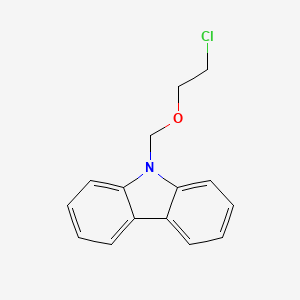 molecular formula C15H14ClNO B1660724 9H-Carbazole, 9-[(2-chloroethoxy)methyl]- CAS No. 82434-73-9