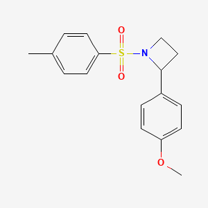 molecular formula C17H19NO3S B1660725 2-(4-Methoxyphenyl)-1-(4-methylbenzene-1-sulfonyl)azetidine CAS No. 824390-93-4