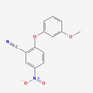 molecular formula C14H10N2O4 B1660739 Benzonitrile, 2-(3-methoxyphenoxy)-5-nitro- CAS No. 82673-96-9