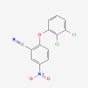 molecular formula C13H6Cl2N2O3 B1660740 Benzonitrile, 2-(2,3-dichlorophenoxy)-5-nitro- CAS No. 82674-05-3