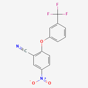 Benzonitrile, 5-nitro-2-(3-(trifluoromethyl)phenoxy)-