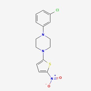 Piperazine, 1-(3-chlorophenyl)-4-(5-nitro-2-thienyl)-