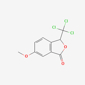molecular formula C10H7Cl3O3 B1660752 1(3H)-Isobenzofuranone, 6-methoxy-3-(trichloromethyl)- CAS No. 82735-28-2