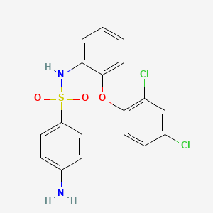 molecular formula C18H14Cl2N2O3S B1660754 4-amino-N-[2-(2,4-dichlorophenoxy)phenyl]benzenesulfonamide CAS No. 827579-43-1