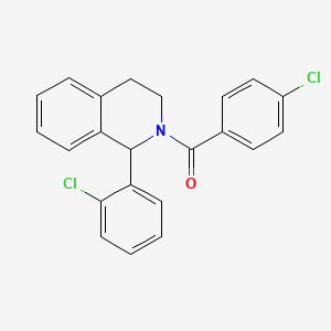 molecular formula C22H17Cl2NO B1660759 (4-Chlorophenyl)[1-(2-chlorophenyl)-3,4-dihydroisoquinolin-2(1H)-yl]methanone CAS No. 828286-17-5