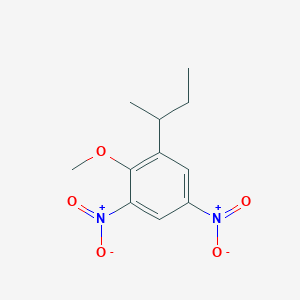 molecular formula C11H14N2O5 B166076 Anisole, 2-sec-butyl-4,6-dinitro- CAS No. 6099-79-2