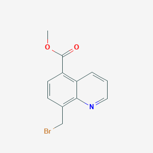 molecular formula C12H10BrNO2 B1660764 Methyl 8-(bromomethyl)quinoline-5-carboxylate CAS No. 82967-40-6