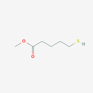 molecular formula C6H12O2S B1660766 METHYL 5-SULFANYLPENTANOATE CAS No. 83009-94-3