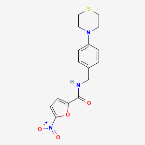 2-Furancarboxamide, 5-nitro-N-[[4-(4-thiomorpholinyl)phenyl]methyl]-