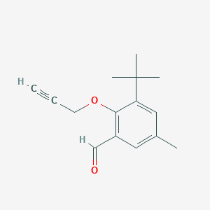 molecular formula C15H18O2 B1660776 3-Tert-butyl-5-methyl-2-prop-2-ynoxybenzaldehyde CAS No. 831239-77-1