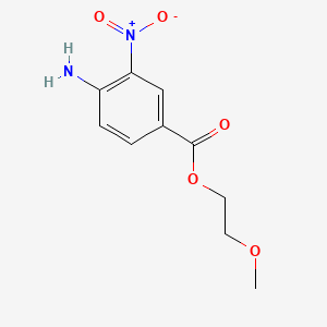 molecular formula C10H12N2O5 B1660778 2-Methoxyethyl 4-amino-3-nitrobenzoate CAS No. 83178-13-6