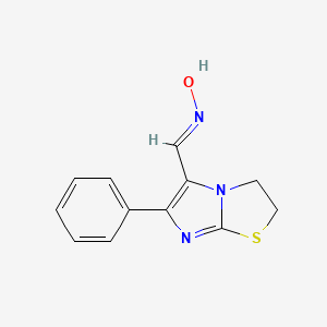 molecular formula C12H11N3OS B1660783 (NE)-N-[(6-phenyl-2,3-dihydroimidazo[2,1-b][1,3]thiazol-5-yl)methylidene]hydroxylamine CAS No. 83253-33-2
