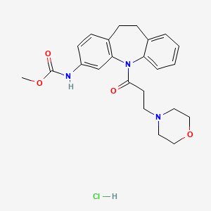 Carbamic acid, (10,11-dihydro-5-(3-(4-morpholinyl)-1-oxopropyl)-5H-dibenz(b,f)azepin-3-yl)-, methyl ester, monohydrochloride