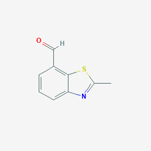B166079 2-Methyl-1,3-benzothiazole-7-carbaldehyde CAS No. 125872-43-7