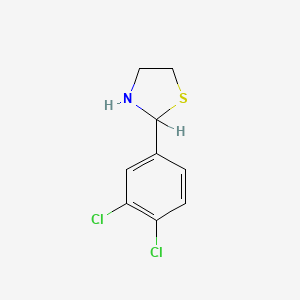 molecular formula C9H9Cl2NS B1660800 Thiazolidine, 2-(3,4-dichlorophenyl)- CAS No. 83522-13-8