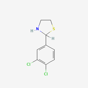 molecular formula C9H9Cl2NS B1660800 2-(3,4-Dichlorophenyl)-1,3-thiazolidine CAS No. 83522-13-8