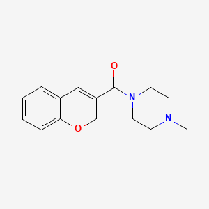 molecular formula C15H18N2O2 B1660817 Piperazine, 1-(2H-1-benzopyran-3-ylcarbonyl)-4-methyl- CAS No. 83823-26-1