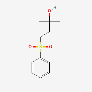 molecular formula C11H16O3S B1660820 4-(Benzenesulfonyl)-2-methylbutan-2-ol CAS No. 83872-56-4