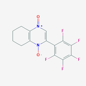 molecular formula C14H9F5N2O2 B1660821 Quinoxaline, 5,6,7,8-tetrahydro-2-(pentafluorophenyl)-, 1,4-dioxide CAS No. 838885-05-5