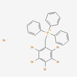 molecular formula C25H17Br6P B1660825 ((Pentabromophenyl)methyl)triphenylphosphonium bromide CAS No. 83929-70-8