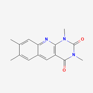 molecular formula C15H15N3O2 B1660826 1,3,7,8-Tetramethylpyrimido[4,5-b]quinoline-2,4-dione CAS No. 83983-46-4