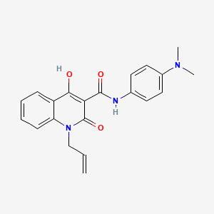 molecular formula C21H21N3O3 B1660829 1-allyl-N-[4-(dimethylamino)phenyl]-4-hydroxy-2-oxo-1,2-dihydroquinoline-3-carboxamide CAS No. 84088-44-8