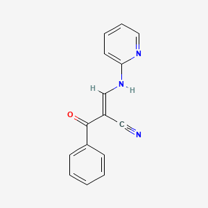 molecular formula C15H11N3O B1660830 (E)-2-benzoyl-3-(pyridin-2-ylamino)prop-2-enenitrile CAS No. 84095-81-8