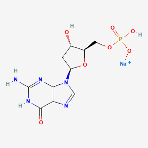 molecular formula C10H13N5NaO7P B1660832 5'-Guanylic acid, 2'-deoxy-, monosodium salt CAS No. 84176-69-2
