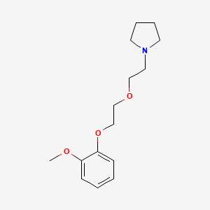 molecular formula C15H23NO3 B1660833 Pyrrolidine, 1-(2-(2-(o-methoxyphenoxy)ethoxy)ethyl)- CAS No. 842-93-3