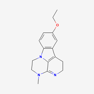 molecular formula C16H19N3O B1660839 1H-3,4,6a-Triazafluoranthene, 2,4,5,6-tetrahydro-9-ethoxy-4-methyl- CAS No. 84298-31-7