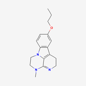 B1660840 1H-3,4,6a-Triazafluoranthene, 2,4,5,6-tetrahydro-4-methyl-9-propoxy- CAS No. 84298-33-9