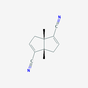 molecular formula C12H12N2 B1660844 (3aS,6aS)-3a,6a-dimethyl-3,6-dihydropentalene-1,4-dicarbonitrile CAS No. 84451-91-2