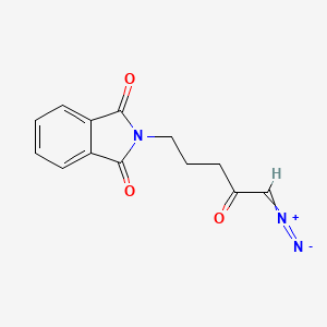 molecular formula C13H11N3O3 B1660846 1-Diazonio-5-(1,3-dioxoisoindol-2-yl)pent-1-en-2-olate CAS No. 84461-00-7