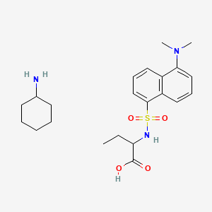 molecular formula C22H33N3O4S B1660850 Cyclohexanaminium 2-((5-(dimethylamino)naphthalene)-1-sulfonamido)butanoate CAS No. 84560-03-2