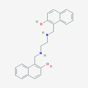 molecular formula C24H24N2O2 B1660855 1-[[2-[(2-Hydroxynaphthalen-1-yl)methylamino]ethylamino]methyl]naphthalen-2-ol CAS No. 84591-98-0
